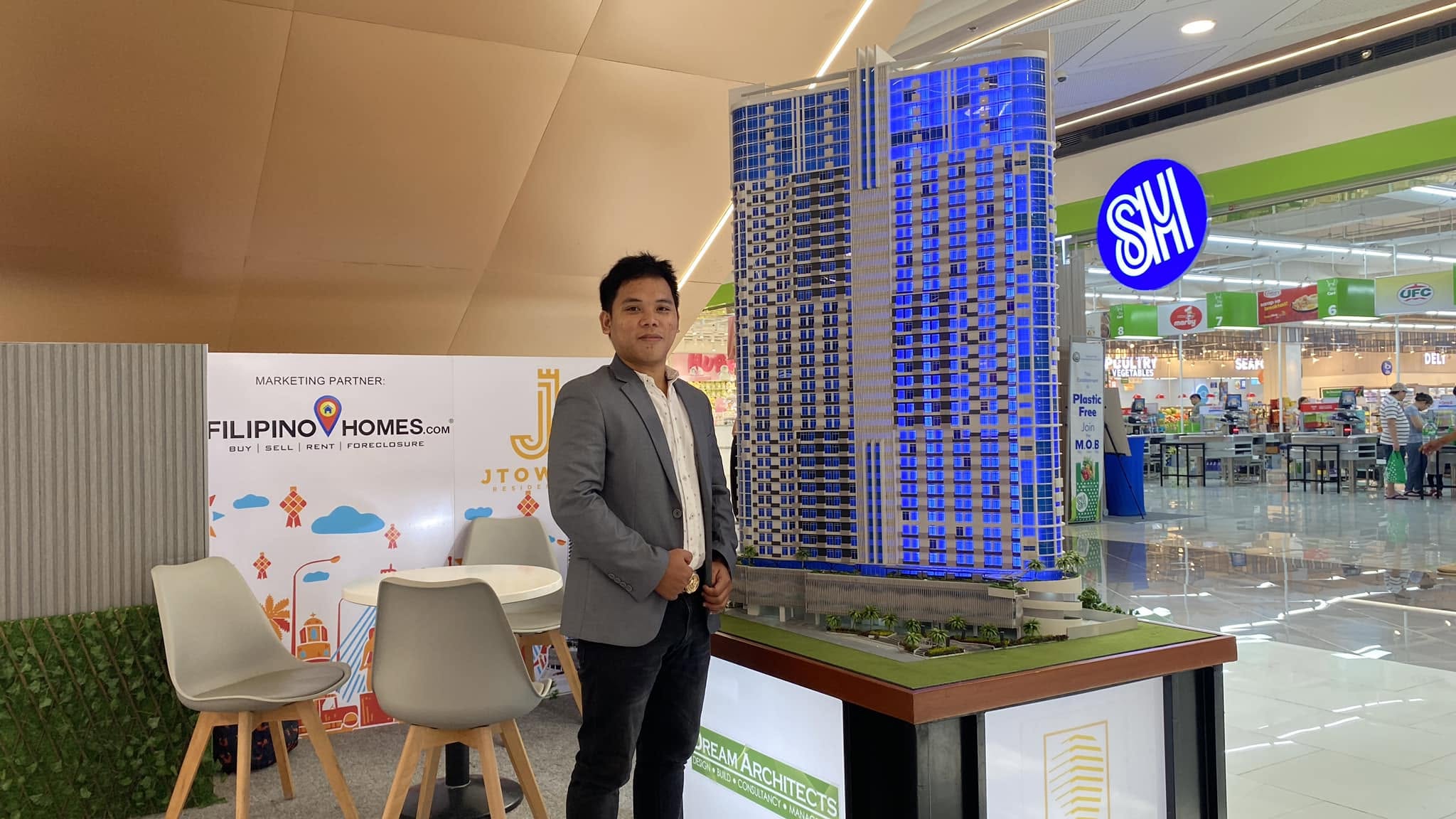 Andres Gabato presenting a condominium project